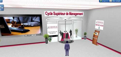 EDHEC : un salon virtuel 3D pour la formation à distance des managers