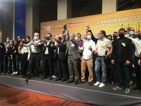 Cinq startups azuréennes au CES Las Vegas 2022 avec la Région Sud