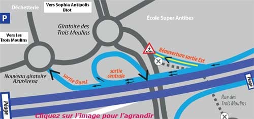 Accès Sophia : le chantier du Bus-tram à mi-chemin