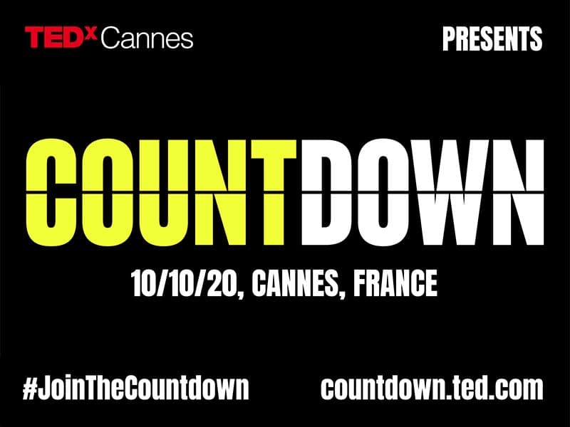 TEDxCannes lance l'initiative COUNTDOWN en synergie avec CANNESERIES