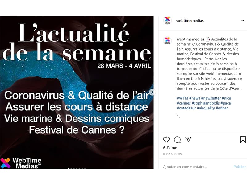 WebTimeMedias se décline sur Instagram, le réseau "mobile first"