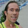 Yohann Diniz en marchant sur le Marathon des Alpes-Maritimes
