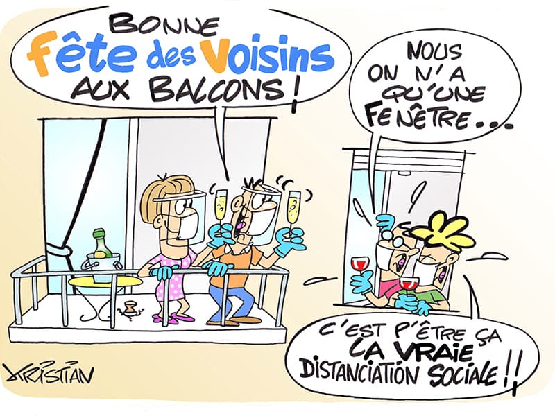 Kristian : bonne "Fête des voisins aux balcons et fenêtres"!