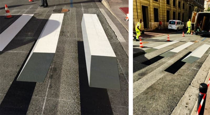 Cannes : un passage piétons 3D stupéfiant face à la mairie!
