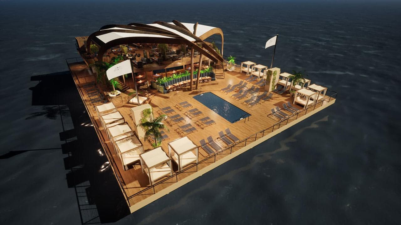 La “plage flottante” Canua Island ouvre demain au large de Mandelieu