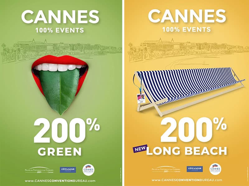 Tourisme d'affaires : la campagne d'affichage décalée de Cannes…à Barcelone