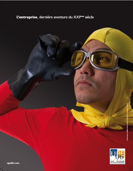 UPE 06 : un héros aviateur pour valoriser l'image de l'entreprise