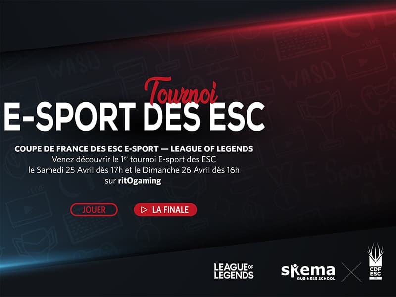 SKEMA joue les sports virtuels et co-organise la Coupe de France eSports des ESC 