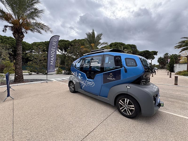 Navette autonome : Mandelieu expérimente sa circulation sur voies publiques