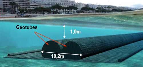 Cannes : Territoria d'Or pour la digue de protection des plages Croisette