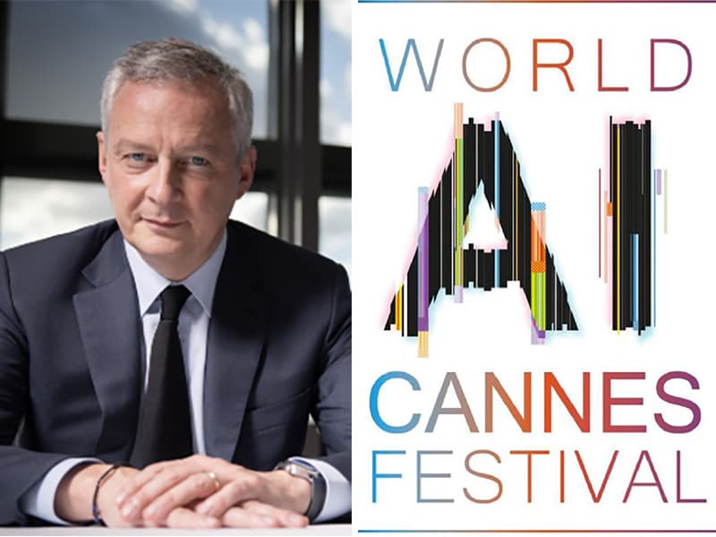 Bruno Le Maire, ministre de l’Economie, au World AI Cannes Festival