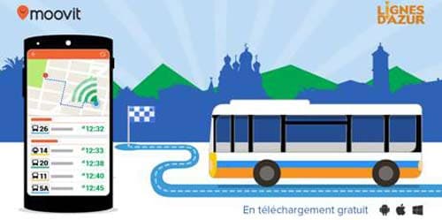 Nice : les Lignes d'Azur en temps réel sur mobile avec Moovit