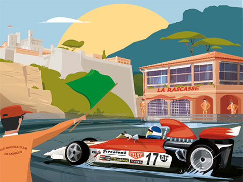 Monaco grand prix historique affiche