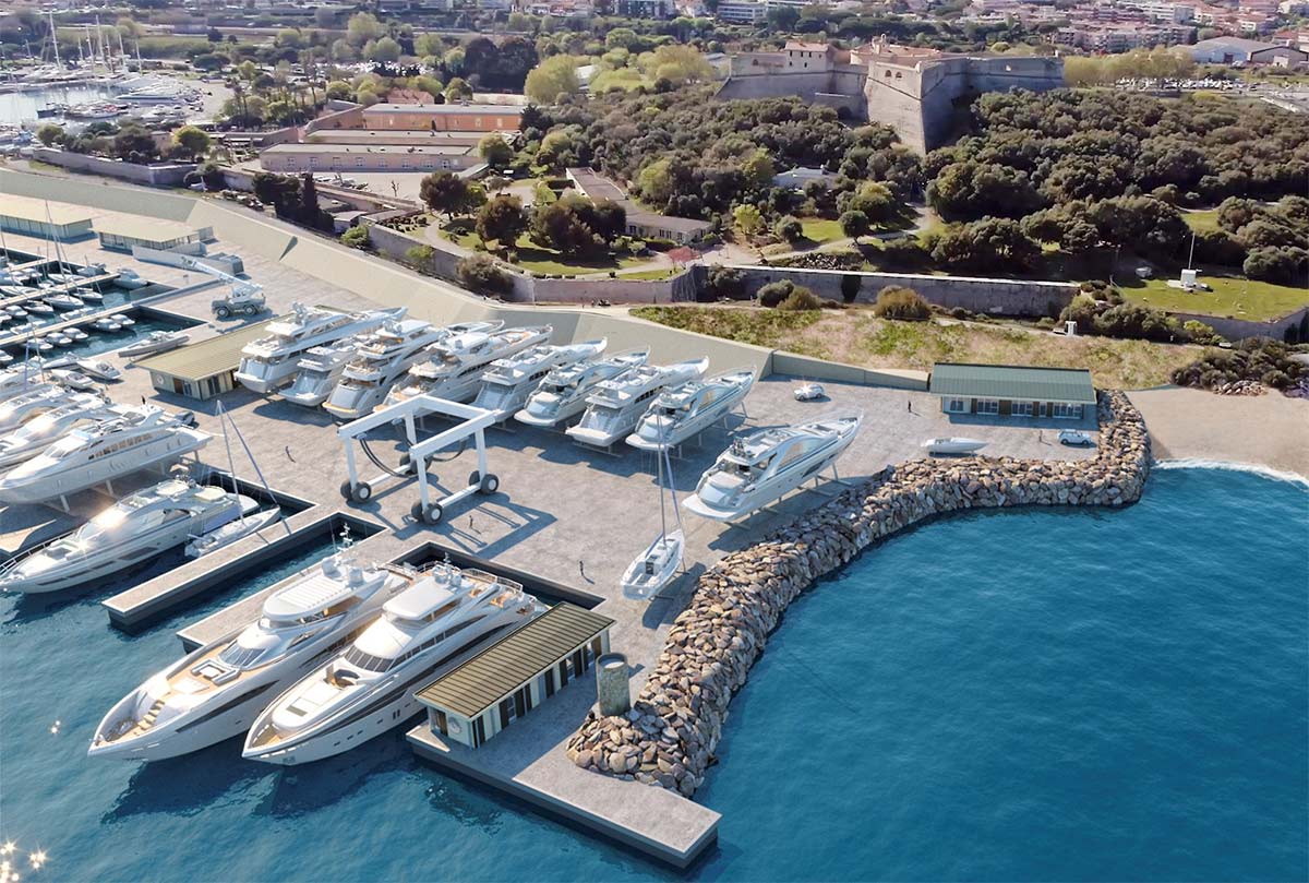 Proche du Fort Vauban, la future aire de carénage du port Vauban (photo Monaco Marine).
